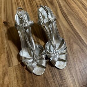 Manolo Blahnik Silver Heels